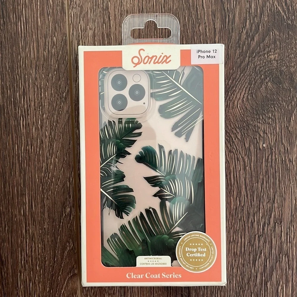 Sonix Bahamas Case for iPhone 12 /12Pro Palm Leaf Clear Cover.